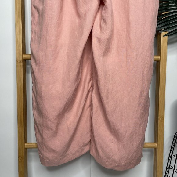 SOLD Kookai Dusty Pink Solace Jumpsuit Size 40 Tencel Linen Blend Collared - Picture 10 of 16